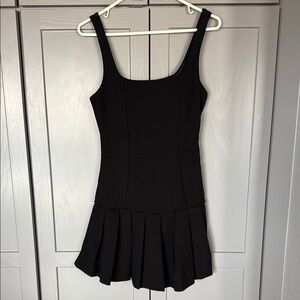 Black mini pleated dress